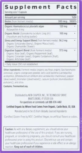 New Chapter® Hair Skin & Nails Supplement Capsules Perspective: right