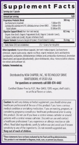 New Chapter® Probiotic All-Flora® Whole-Food Live Probiotics Vegetarian Capsules Perspective: right
