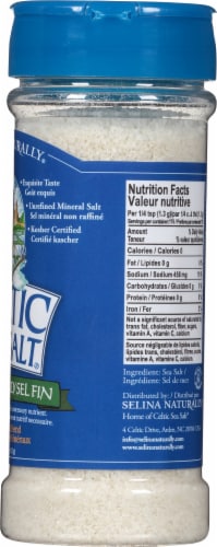 Celtic Fine Ground Sea Salt Shaker Perspective: right