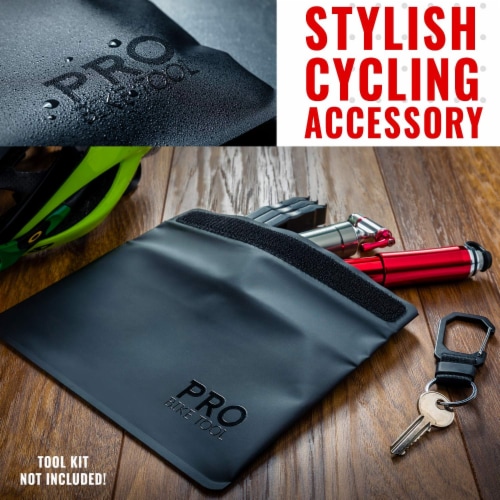 PRO BIKE TOOL Waterproof Bicycle Bag - PVC Plastic w/Hook & Loop Fastener Perspective: right