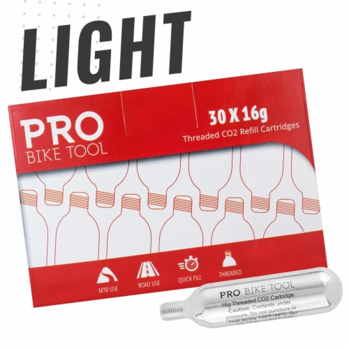 PRO BIKE TOOL 16g x 30 CO2 Cartridges for Bike Tire Inflators