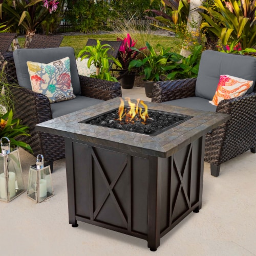 Endless Summer 30,000 BTU LP Gas Outdoor Patio Fire Pit Table w/Black