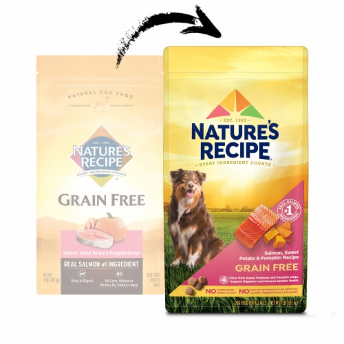Nature's Recipe® Grain Free Adult Dry Dog Food Salmon, Sweet Potato & Pumpkin Perspective: right