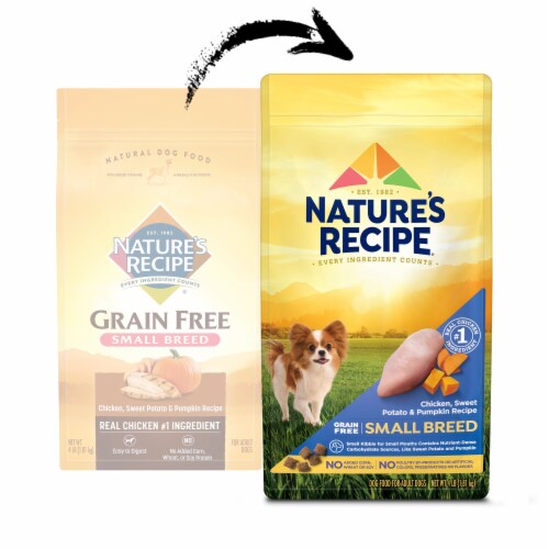 Nature's Recipe® Grain Free Chicken Sweet Potato & Pumpkin Small Breed Dry Dog Food Perspective: right