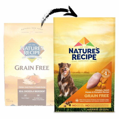 Nature's Recipe® Grain Free Adult Dry Dog Food Chicken, Sweet Potato & Pumpkin Perspective: right