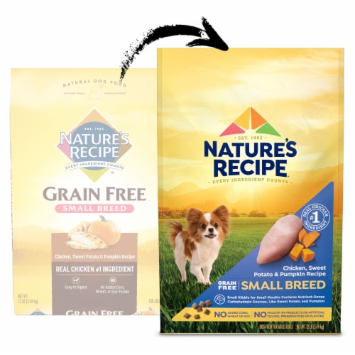 Nature's Recipe® Grain Free Small Breed Dry Dog Food Chicken, Sweet Potato & Pumpkin Perspective: right