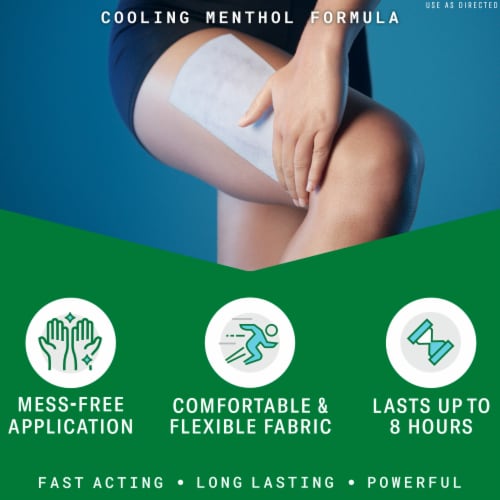 Biofreeze Menthol Back Knee Muscle Joint and ArthritisPain Relief XL Patches Perspective: right