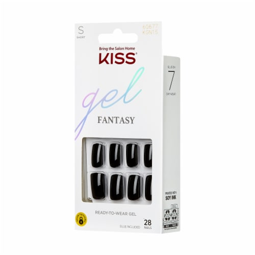 Kiss Gel Fantasy Aim High Short Ready-to-Wear Gel Nail Kit Perspective: right