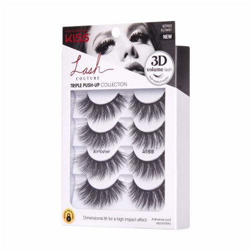 Kiss® Lash Couture 01 Bombshell Triple Push-Up False Eyelashes Perspective: right