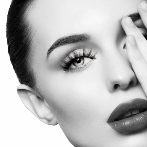Kiss® Lash Couture™ Faux Mink Collection Matte Black Lashes Perspective: right