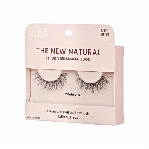 KISS The New Natural, False Eyelashes, White Shirt, 12 mm, 1 Pair Perspective: right