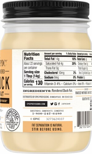 EPIC™ Cage Free Duck Cooking Fat Perspective: right