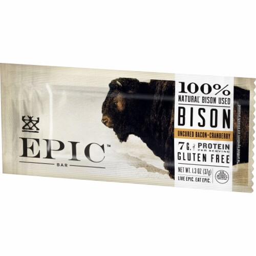 EPIC® Uncured Bacon + Cranberry Bison Bar Perspective: right