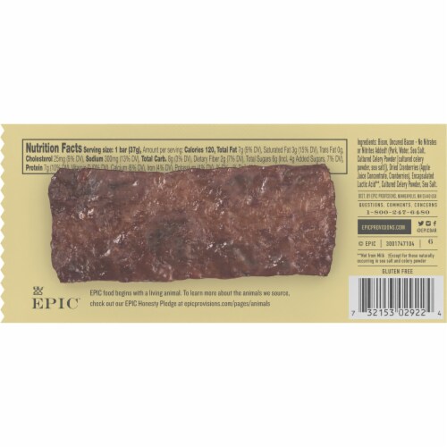 EPIC Bison Bacon Cranberry 1.3oz Perspective: right