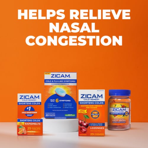 Zicam Cold Remedy Cherry Flavor RapidMelts Quick Dissolve Tablets Perspective: right