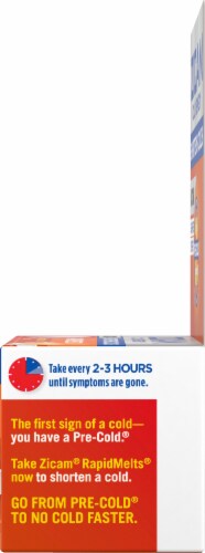 Zicam® Ultra Cold Remedy Orange Cream Flavor RapidMelts® Tablets Perspective: right