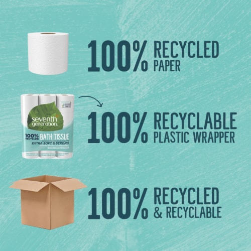 Seventh Generation® 100% Recycled Paper Bathroom Tissue Perspective: right