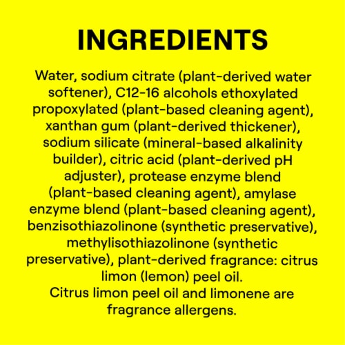 Seventh Generation Lemon Scent Dishwasher Detergent Gel Perspective: right