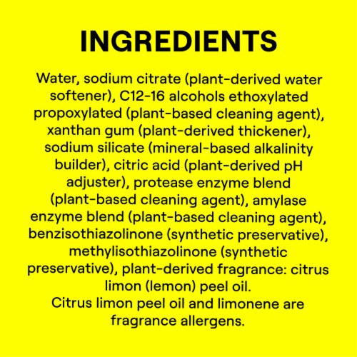 Seventh Generation Dishwasher Detergent Gel Lemon Scent Dishwasher Soap Perspective: right