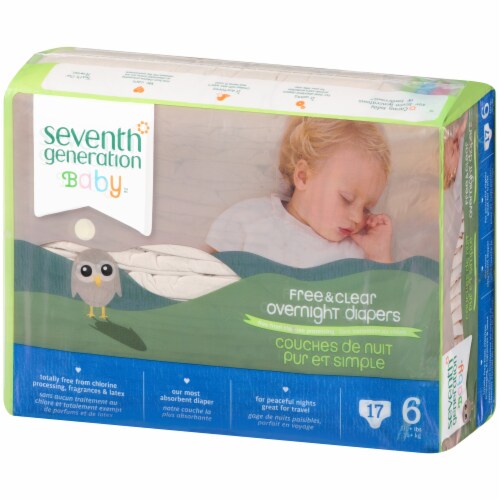 Seventh Generation Free & Clear Size 6 Overnight Diapers, 17 ct Foods Co.