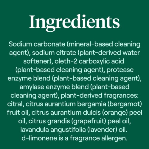 Seventh Generation Power+ Fresh Citrus Scent Dishwasher Detergent Booster Perspective: right
