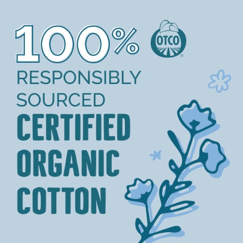 Seventh Generation Organic Cotton Regular Absorbency Tampons Non-Applicator Perspective: right