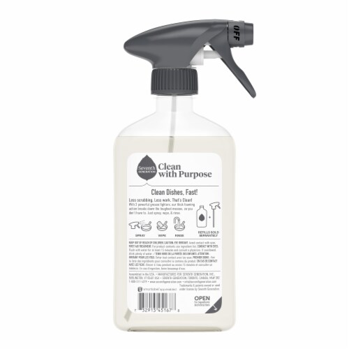 Seventh Generation Power+ Honey Crisp Apple Foaming Dish Spray Perspective: right