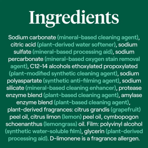 Seventh Generation Lemon scent Dishwasher Detergent Packs Perspective: right