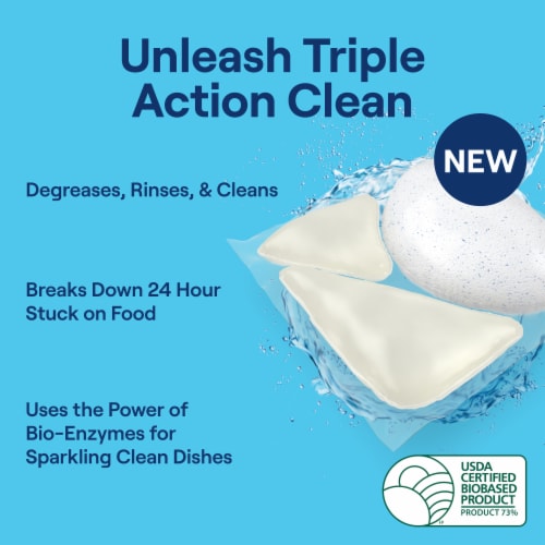 Seventh Generation Triple Action Clean Dishwasher Detergent Packs Free & Clear Perspective: right