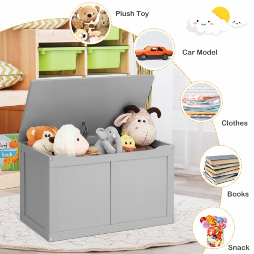 Wooden Toy Chest Storage Box / Bench Seat Kids Furniture 27 x 16 x 1 –