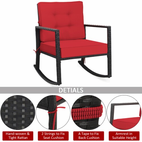Outdoor glider chair cushions top