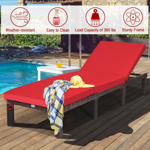 Costway outdoor adjustable on sale chaise lounge chair