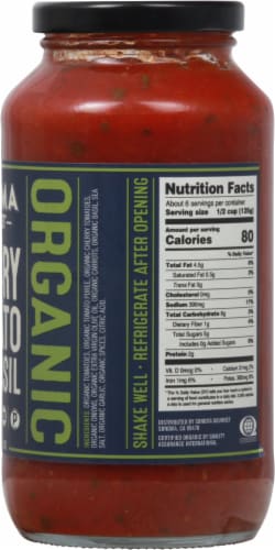 Sonoma Gourmet Cherry Tomato With Basil Organic Pasta Sauce Perspective: right