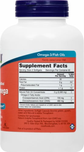 NOW Foods Super Omega EPA Softgels Perspective: right