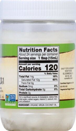 NOW Foods  Real Food Organic Virgin Coconut Oil Perspective: right