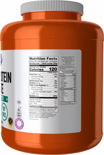 NOW® Sports Creamy Chocolate Whey Protein Isolate Powder Perspective: right