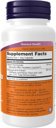 Now® Ashwagandha Stress Relief Capsules Perspective: right