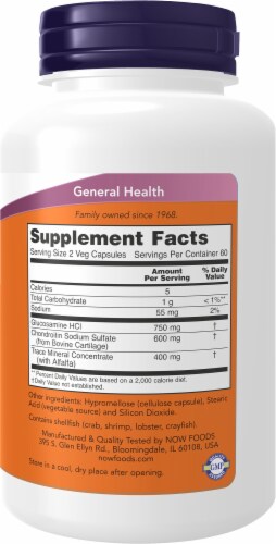 NOW® Glucosamine & Chondroitin Capsules Perspective: right