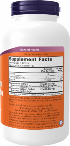 NOW® Glucosamine & Chondroitin Tablets Perspective: right