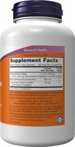 NOW Glucosamine & MSM Veg Capsules Perspective: right
