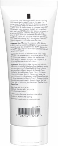 NOW® Foods Solutions Glucosamine MSM & Arnica Liposome Lotion Perspective: right