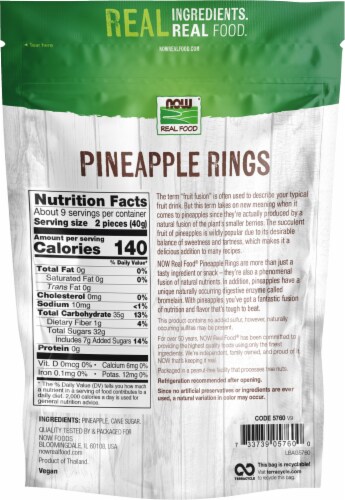 NOW® Real Food Pineapple Rings Perspective: right