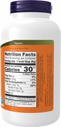 NOW Organic Psyllium Husk Powder Perspective: right