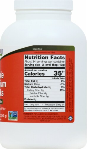 NOW Whole Psyllium Husks Perspective: right