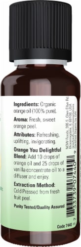NOW® Organic Essential Oils Orange Perspective: right