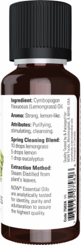 NOW® Essential Oils Lemongrass Perspective: right