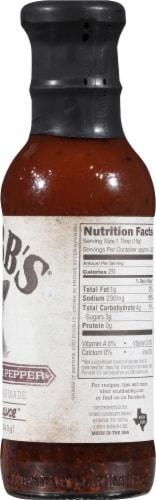 Stubb's Sweet Black Pepper Marinade Perspective: right