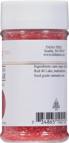 India Tree Holiday Red Sparkling Sugar Perspective: right