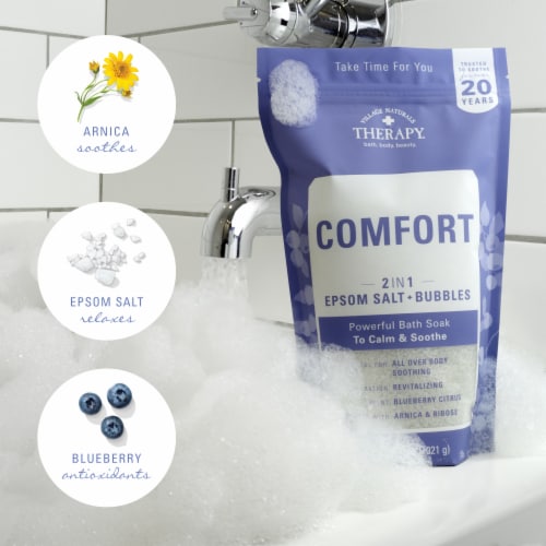 Village Naturals Therapy® Chronic Pain and Fatigue Foaming Body Soak Perspective: right