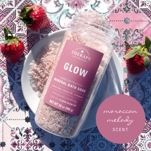 Village Naturals Therapy® Glow Concetrated Mineral Bath Soak Perspective: right